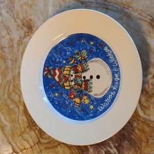 Snowman Holiday Plate dish